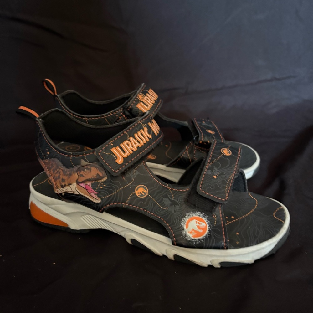 Kids Sandals - Black and Orange